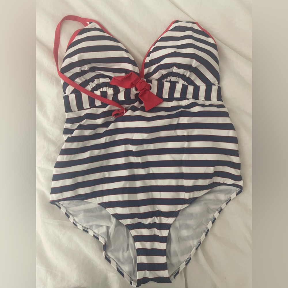 PEZ D'OR Maternity Palm Springs Lurex Marine One Piece